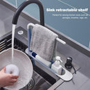 Adjustable Drainer Sink Tray, Kitchen Telescopic Sink Rack Shelf Sponge Drain Ex