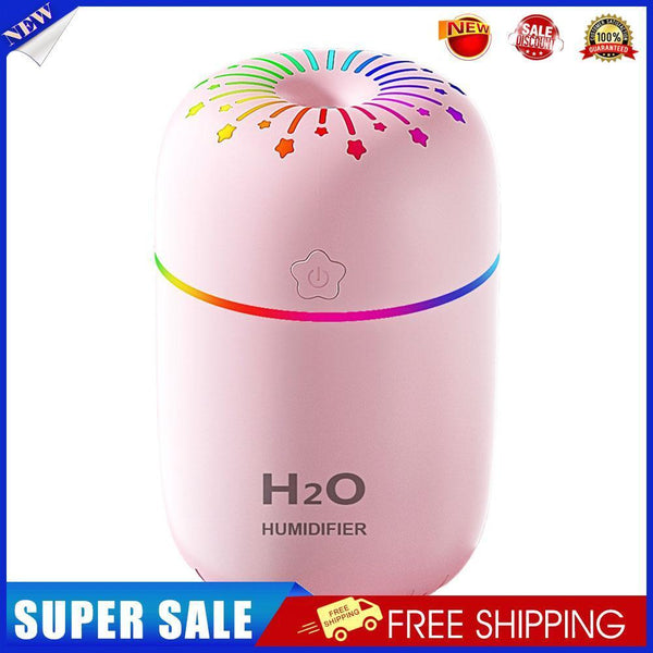 USB Night Light Air Humidifier Home Car Desktop Aroma Oil Diffuser (Pink)