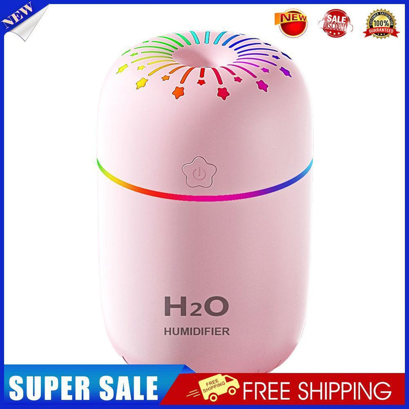 USB Night Light Air Humidifier Home Car Desktop Aroma Oil Diffuser (Pink)