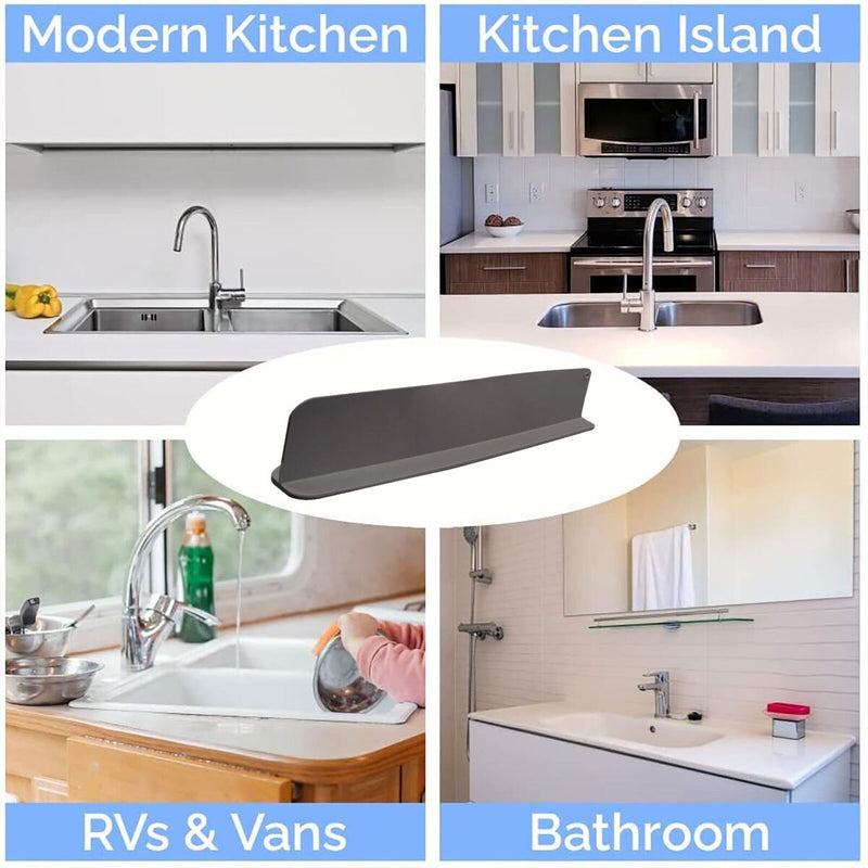 Kitchen Silicone Faucet Absorbent Mat Sink Water Splash & Strong Suction