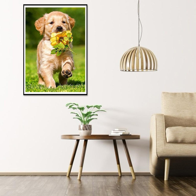 5D DIY Full Drill Diamond Painting Dog Embroidery Mosaic Craft Kits Home Decor