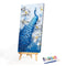 Frameless Oil Paint By Numbers DIY Peafowl Picture Craft Kit for Living Room