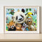 Panda Friends Paint By Numbers Kit DIY Frameless Acrylic Picture On Canvas