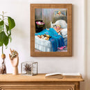 Granny and Cats Oil Paint By Numbers DIY Canvas Wall Picture Craft Home Decor