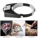 10X Headband LED Magnifying Glasses Magnifier Loupe Jewelry Reading (Grey) Newly