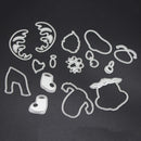 Snowvirtuos Cute Christmas Deer Cutting The Stencil DIY Scrapbooking A