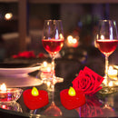 24pcs LED Tealight Candles Lamp Romantic Wedding Party Home Decor (Red)