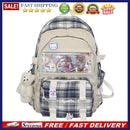 Women Canvas Patchwork Knapsack Fashion School Travel Large Capacity Handbags