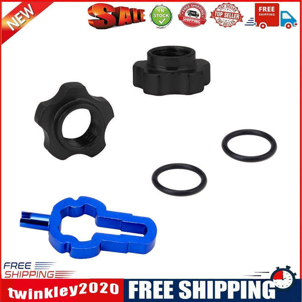 VXM 2pcs/Set MTB Bike Schrader Presta Valve Wheel Converter Nut Rim (Black)