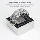 ?Biscuit Cutter Set Square Cookies Cutter with Handle Stainless Steel Dough Tool