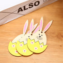 Hanging Easter Rabbit Hanging Ornaments Easter Wood Chips Easter Decorations