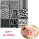 Embossing Layering Stencils Scrapbooking Painting template Geometric patterns