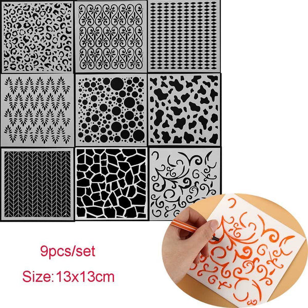 Embossing Layering Stencils Scrapbooking Painting template Geometric patterns