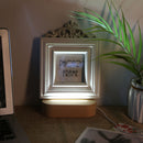 Oval Display Pedestal - LED Lights Display Base with USB (White Light) Newly