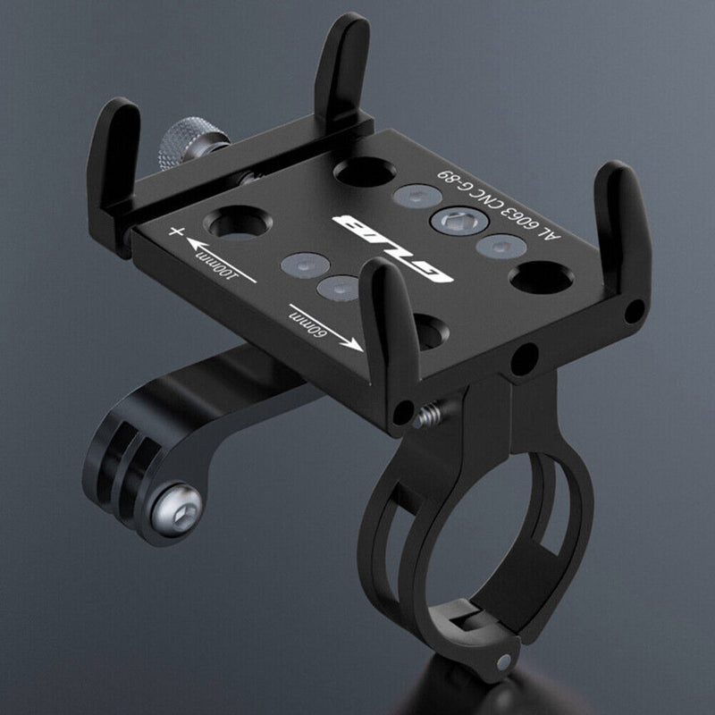 Bicycle Scooter Phone Holder Aluminum Motorcycle Camera Stand Rack (Black) Newly