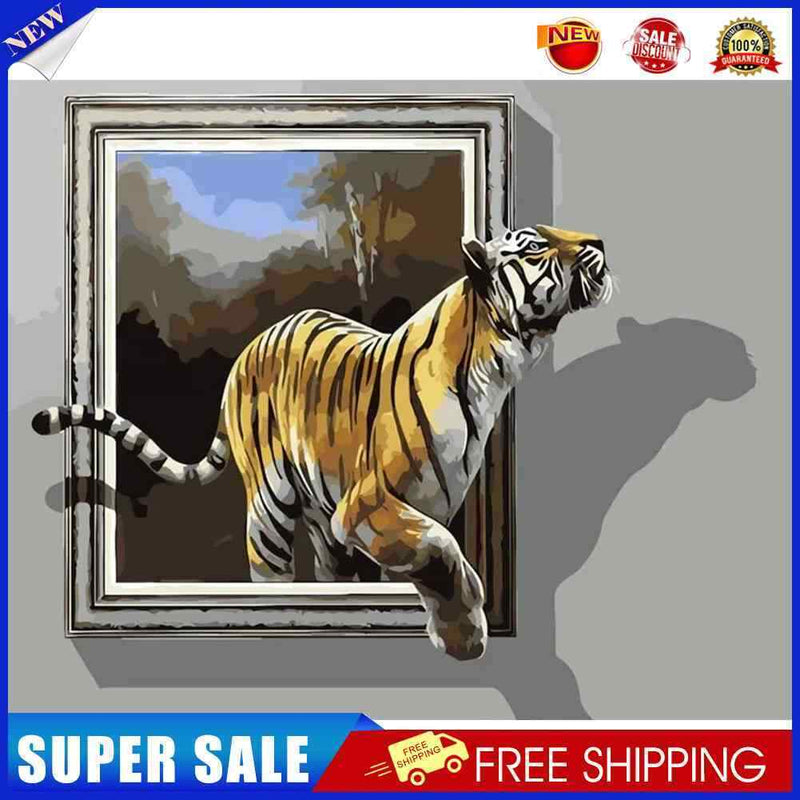 #A Tiger Oil Paint By Numbers Kit DIY Acrylic Painting on Canvas Drawing Pictu