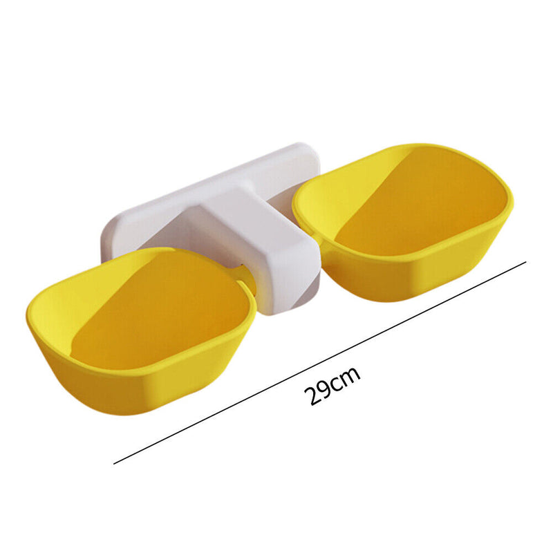 Wall Mounted Double Pet Bowls Moisture-proof Mouth Cats Dogs Auto Water Feeder