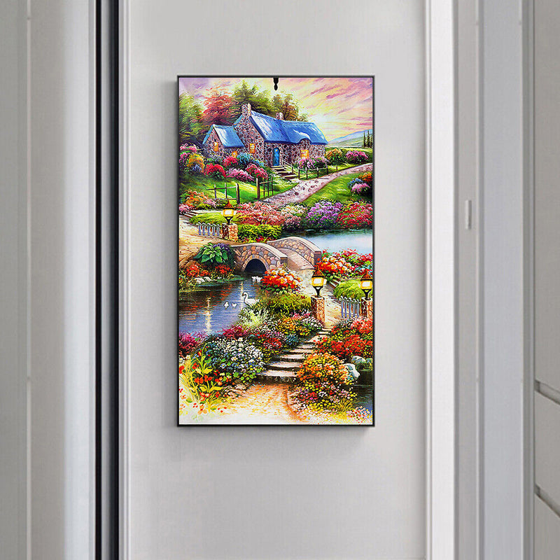 5D DIY Special Shaped Diamond Painting Countryside Cross Stitch Needlework Sets