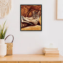 Cat Cross Stitch 11CT Stamped DIY Canvas Embroidery Glasses Kit Home Wall Decor