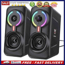 2pcs ONIKUMA L6 Desktop Computer Gaming Wired Speakers 3.5mm Jack LED Accessory