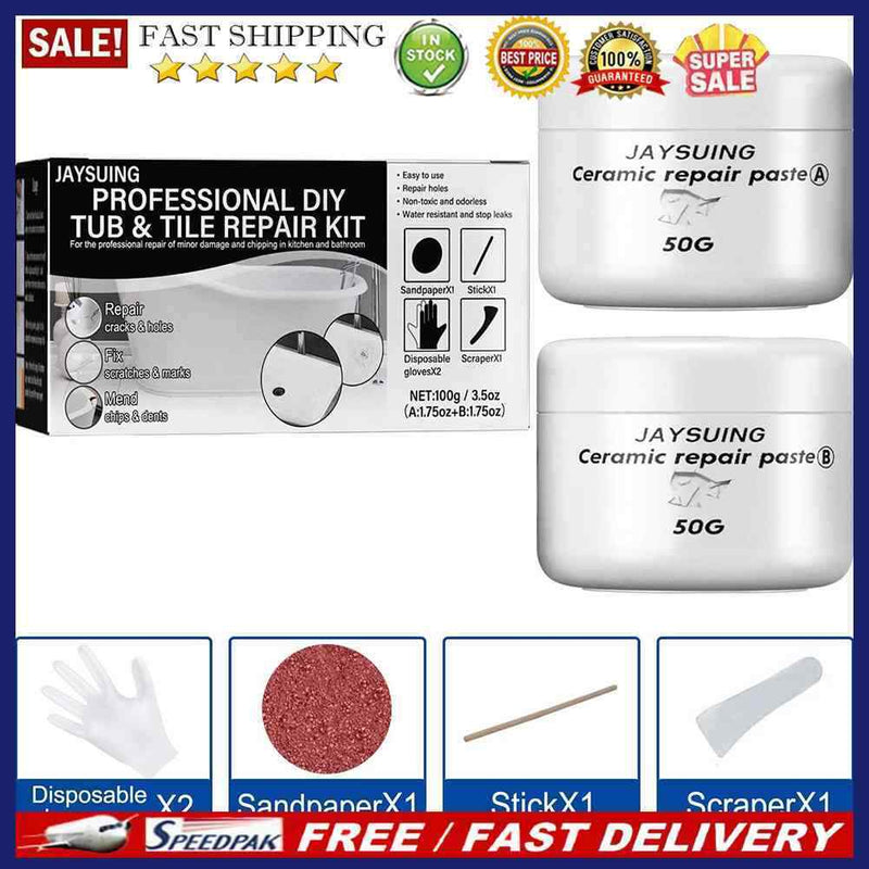 100g Ceramic Crack Adhesive Paste Porcelain Crack Repairing AB Agent Supplies