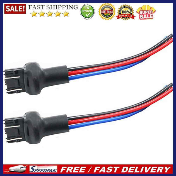 2pcs 7443 T20 Bulb Connector Male Adapter for Automotive Turn Signal Bulb Socket