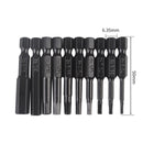 10pcs 50mm Hexagonal Drill Bits S2 Steel Magnetic Electric Screwdriver Bit
