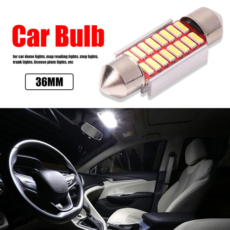 Festoon LED Car Bulb 36mm 6000K 4014 SMD Canbus Map Reading Dome Lamp Bulb Newly