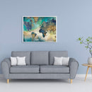 Map Abstract Oil Paint By Numbers Canvas DIY Coloring Picture Home Decorations
