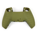 For DualSense Skin Camouflage Silicone Case for PS5 Controller (Green)