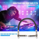 Right Angle 15cm 6.35mm Male to Male Guitar Patch Cable for Effect Pedals Newly
