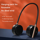 Foldable Summer Air Cooling Hanging Neck Fan Leafless Personal Fans (Black)