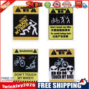 4pcs Bicycle Reflective Stickers Do Not Touch My Bike MTB Frame Stickers