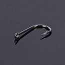 100pcs/box High Carbon Steel Fishhooks Barbed Hooks High Efficiency (6)