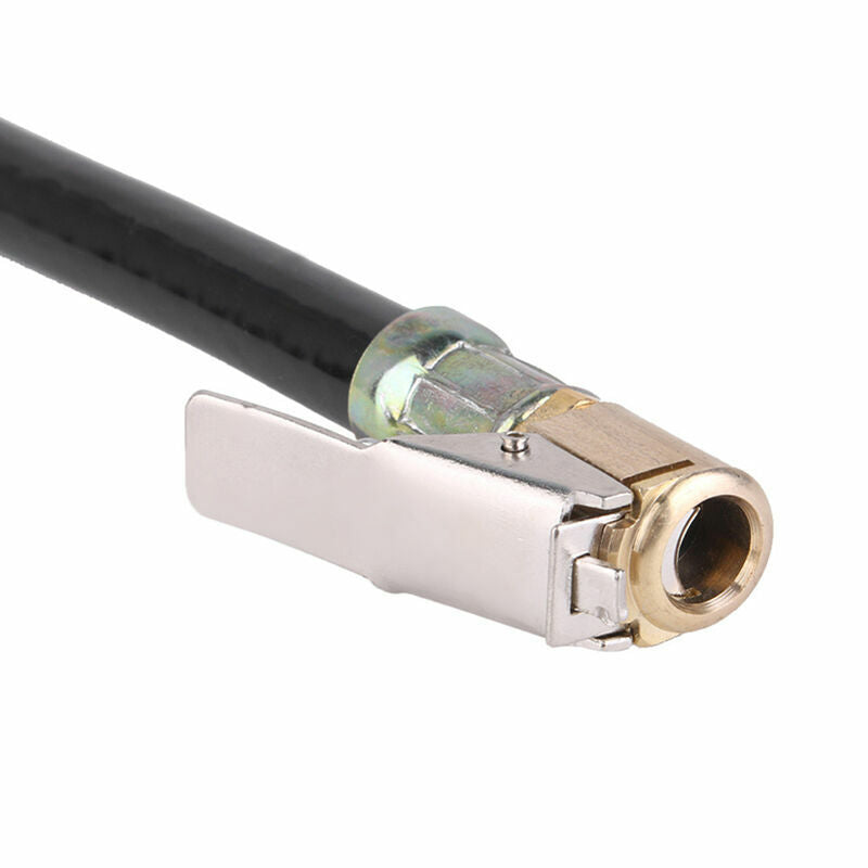 Motorcycle Bicycle Car Flexible Clip On Air Tyre Tire Inflator Hose W8A7 T D3N0