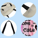 Footprint letters Printed Shoulder Shopping Bag Casual Large Tote Handbag