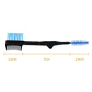 Double-ended Eyebrow Brush Eyelash Brush Comb and Round Comb Teeth (Blue) Newly
