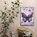 5D Diamond Painting Partial Special Drill Butterflies Picture of Rhinestone