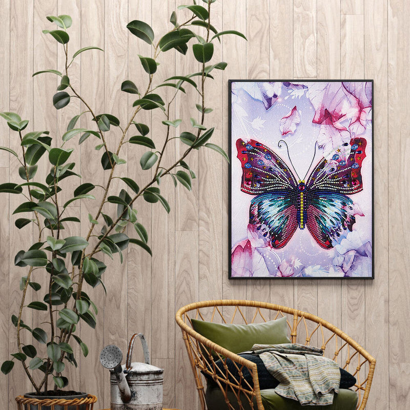 5D Diamond Painting Partial Special Drill Butterflies Picture of Rhinestone
