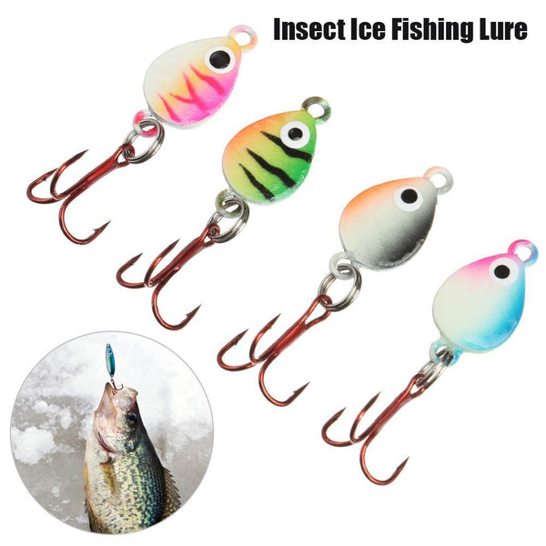 Whale Shaped mini Lead Hard Hook AD-Sharp Insect Ice Fishing Lure Winter Bait