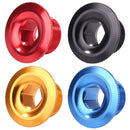 M18 MTB Bike Crank Cover Screw Cap Aluminum Alloy Crankset Fitting (Blue)