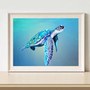 Oil Paint By Numbers Picture DIY Painting Turtle Animal Handmade Gift for Adults