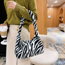 Female Fluffy Fashion Leopard Print Shoulder Bag Mobile Phone Crossbody Bag