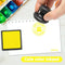 Fingerprint Square Stamp Inkpad for DIY Scrapbook Card Making Craft (Yellow
