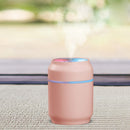 Portable Car Air Humidifier Dazzling LED Light Mist Aroma Diffuser (Pink)