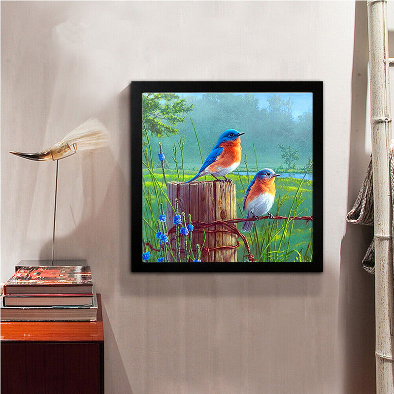 5D DIY Full Drill Diamond Painting Standing Birds Cross Stitch Embroidery Newly