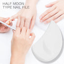 Half Moon Nail File Manicure Accessories Reusable Girls Nail Makeup Tools