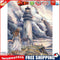 Lighthouse After Storm Oil Paint By Numbers Kits DIY Handpainted on Canvas