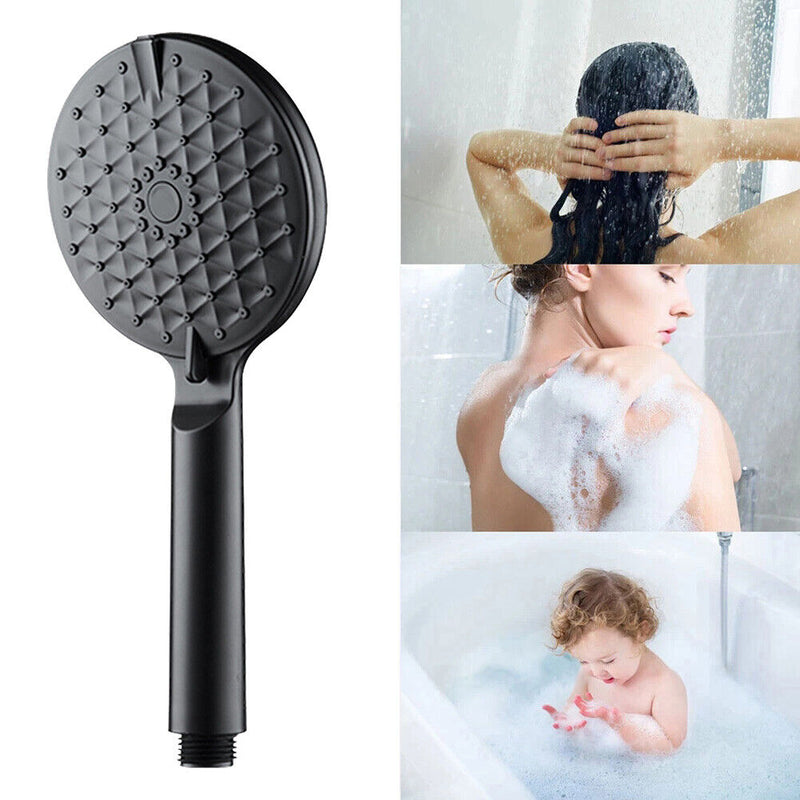 Handheld Shower Head 3 Modes Pressurized Sprayer Nozzle Bathroom Tools (A)