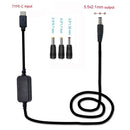 LED Light USB C Conveter 2.5/3.5/4.0/5.5mm Adapter Type C Cable PD to DC 12V